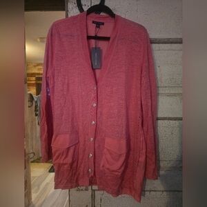 Women's New Tommy Hilfiger Coral Cardigan Sweater Size XL Extra Large!